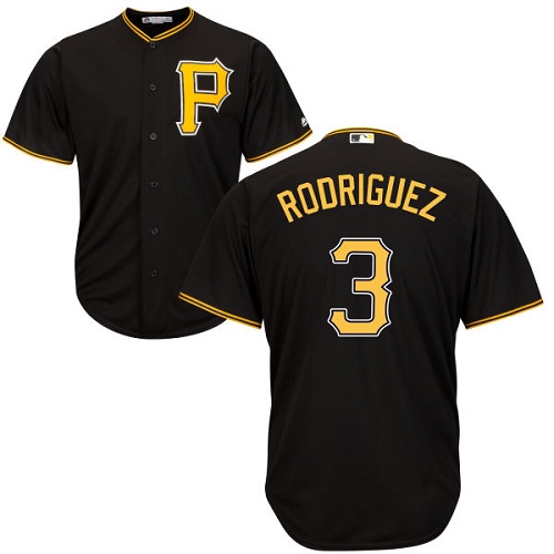 Men's Majestic Pittsburgh Pirates #3 Sean Rodriguez Replica Black Alternate Cool Base MLB Jersey