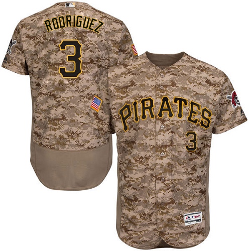Men's Majestic Pittsburgh Pirates #3 Sean Rodriguez Camo Flexbase Authentic Collection MLB Jersey