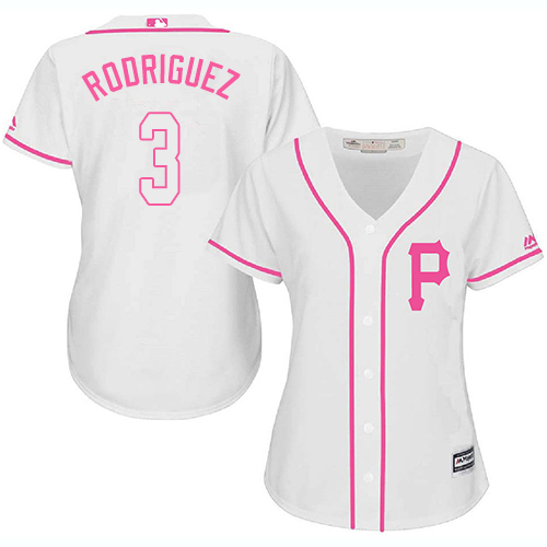 Women's Majestic Pittsburgh Pirates #3 Sean Rodriguez Replica White Fashion Cool Base MLB Jersey