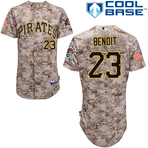 Men's Majestic Pittsburgh Pirates #23 Joaquin Benoit Replica Camo Alternate Cool Base MLB Jersey