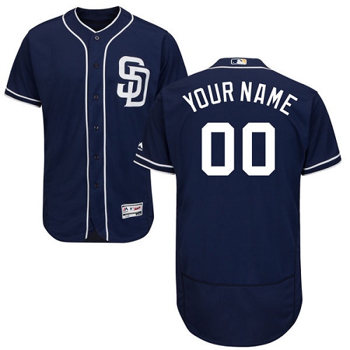 Men's Majestic San Diego Padres Customized Authentic Navy Blue Alternate 1 Cool Base MLB Jersey