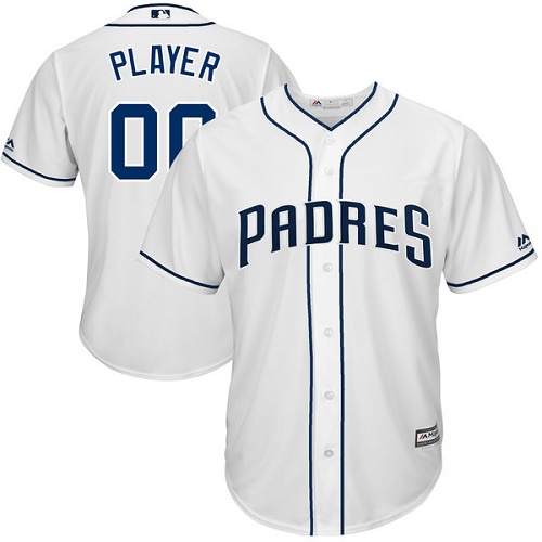 Youth Majestic San Diego Padres Customized Authentic White Home Cool Base MLB Jersey