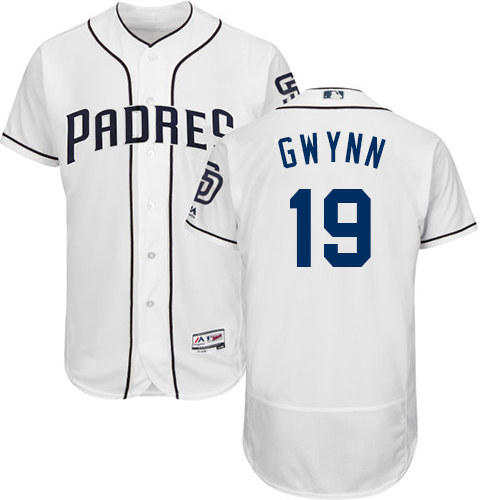 Men's Majestic San Diego Padres #19 Tony Gwynn Authentic White Home Cool Base MLB Jersey