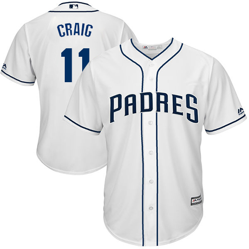 Men's Majestic San Diego Padres #27 Jered Weaver Replica White Home Cool Base MLB Jersey