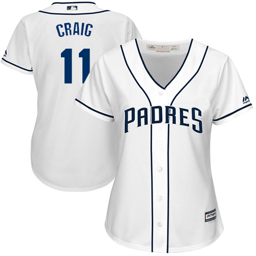 Women's Majestic San Diego Padres #27 Jered Weaver Authentic White Home Cool Base MLB Jersey