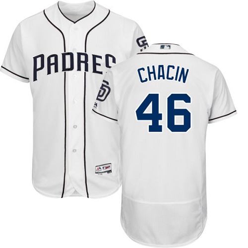 Men's Majestic San Diego Padres #46 Jhoulys Chacin White Flexbase Authentic Collection MLB Jersey
