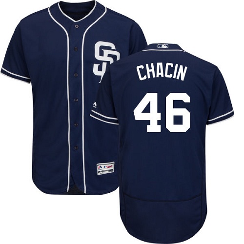Men's Majestic San Diego Padres #46 Jhoulys Chacin Navy Blue Flexbase Authentic Collection MLB Jersey