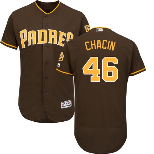 Men's Majestic San Diego Padres #46 Jhoulys Chacin Brown Flexbase Authentic Collection MLB Jersey