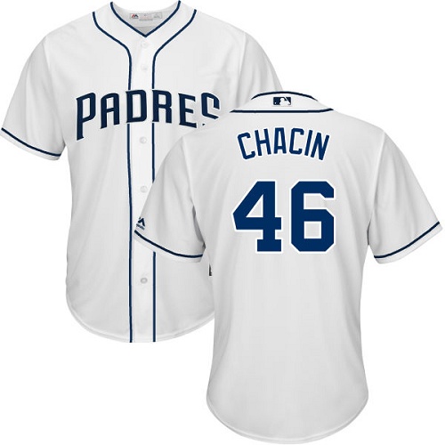 Youth Majestic San Diego Padres #46 Jhoulys Chacin Authentic White Home Cool Base MLB Jersey