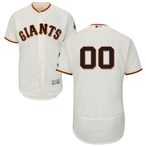 Men's Majestic San Francisco Giants Customized Authentic Cream Home Cool Base MLB Jersey