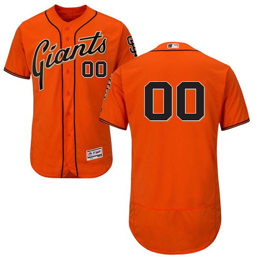 Men's Majestic San Francisco Giants Customized Authentic Orange Alternate Cool Base MLB Jersey