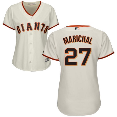Women's Majestic San Francisco Giants #27 Juan Marichal Authentic Cream Home Cool Base MLB Jersey