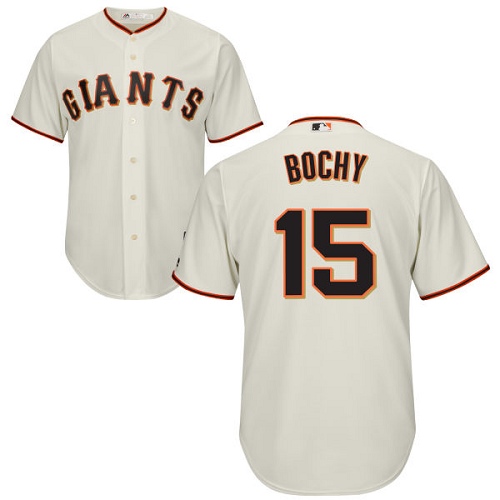 Men's Majestic San Francisco Giants #15 Bruce Bochy Replica Cream Home Cool Base MLB Jersey