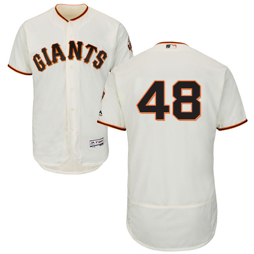 Men's Majestic San Francisco Giants #48 Pablo Sandoval Cream Flexbase Authentic Collection MLB Jersey