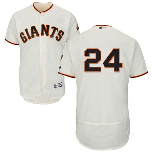 Men's Majestic San Francisco Giants #24 Willie Mays Authentic Cream Home Cool Base MLB Jersey