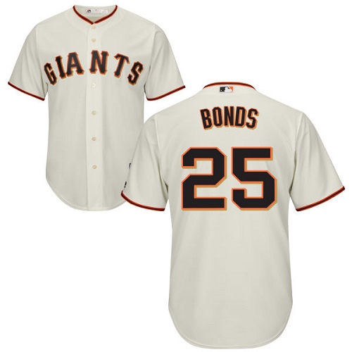 Men's Majestic San Francisco Giants #25 Barry Bonds Replica Cream Home Cool Base MLB Jersey