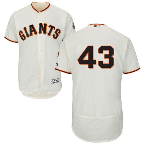 Men's Majestic San Francisco Giants #43 Dave Dravecky Authentic Cream Home Cool Base MLB Jersey