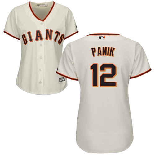 Women's Majestic San Francisco Giants #12 Joe Panik Authentic Cream Home Cool Base MLB Jersey