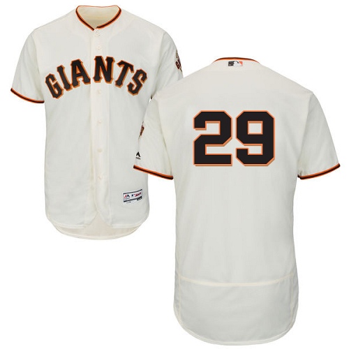 Men's Majestic San Francisco Giants #29 Jeff Samardzija Authentic Cream Home Cool Base MLB Jersey