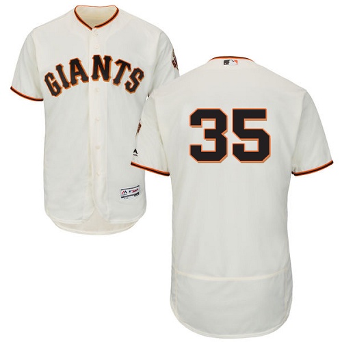 Men's Majestic San Francisco Giants #35 Brandon Crawford Cream Flexbase Authentic Collection MLB Jersey