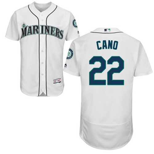 Men's Majestic Seattle Mariners #22 Robinson Cano Authentic White Home Cool Base MLB Jersey