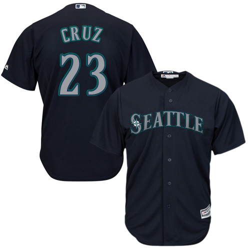 Men's Majestic Seattle Mariners #23 Nelson Cruz Replica Navy Blue Alternate 2 Cool Base MLB Jersey
