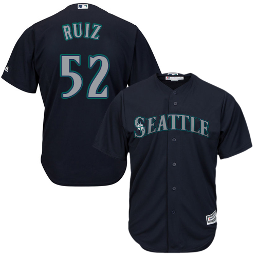 Men's Majestic Seattle Mariners #52 Carlos Ruiz Replica Navy Blue Alternate 2 Cool Base MLB Jersey