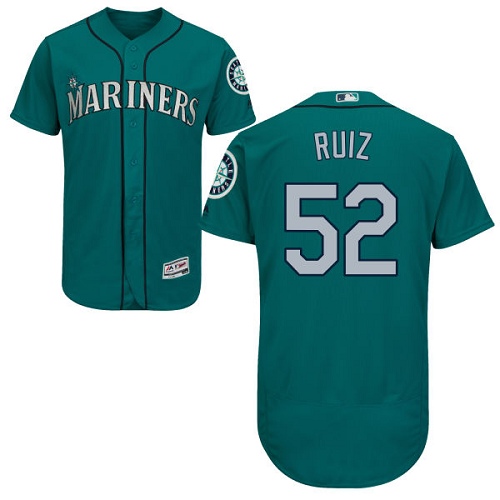 Men's Majestic Seattle Mariners #52 Carlos Ruiz Teal Green Flexbase Authentic Collection MLB Jersey
