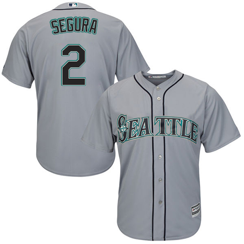 Youth Majestic Seattle Mariners #2 Jean Segura Authentic Grey Road Cool Base MLB Jersey