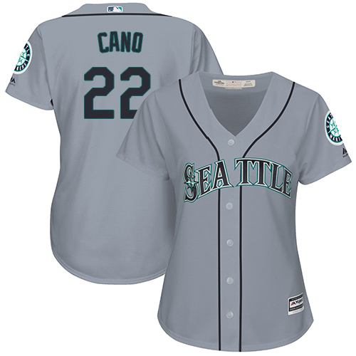 Women's Majestic Seattle Mariners #22 Robinson Cano Authentic Grey Road Cool Base MLB Jersey