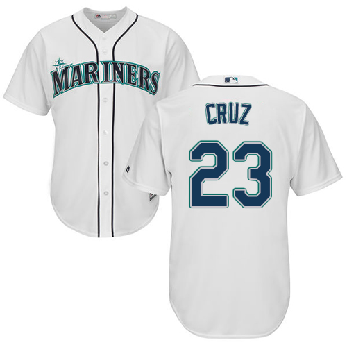 Youth Majestic Seattle Mariners #23 Nelson Cruz Authentic White Home Cool Base MLB Jersey