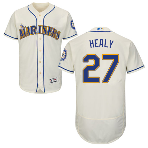Men's Majestic Seattle Mariners #33 Drew Smyly Cream Flexbase Authentic Collection MLB Jersey