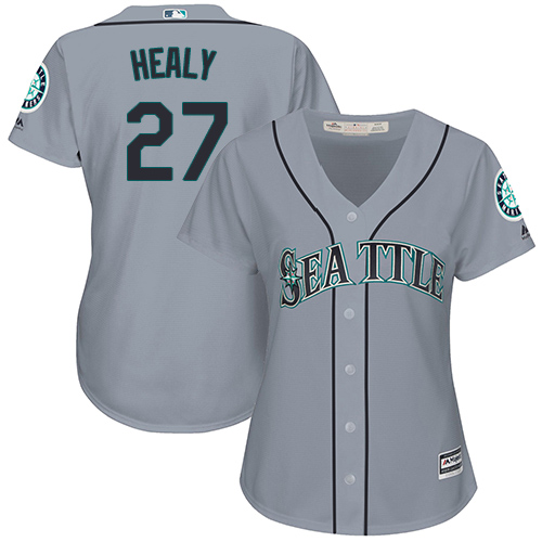 Women's Majestic Seattle Mariners #33 Drew Smyly Authentic Grey Road Cool Base MLB Jersey