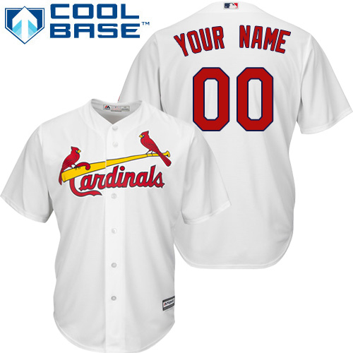 Men's Majestic St. Louis Cardinals Customized Replica White Home Cool Base MLB Jersey