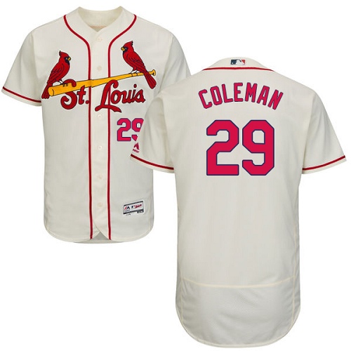 Men's Majestic St. Louis Cardinals #29 Vince Coleman Authentic Cream Alternate Cool Base MLB Jersey