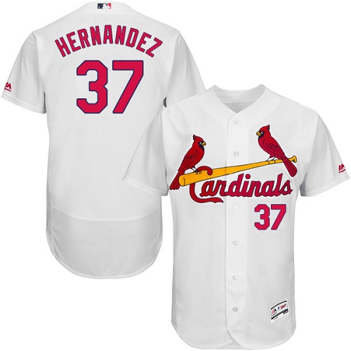 Men's Majestic St. Louis Cardinals #37 Keith Hernandez Authentic White Home Cool Base MLB Jersey