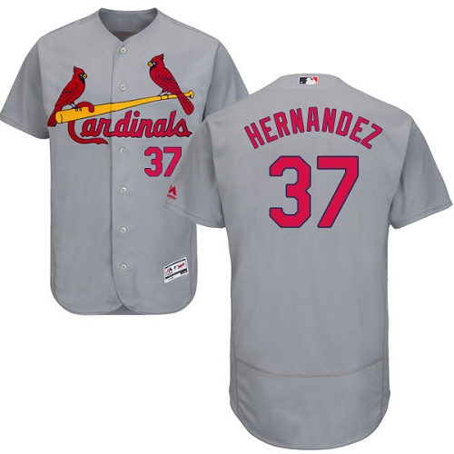 Men's Majestic St. Louis Cardinals #37 Keith Hernandez Authentic Grey Road Cool Base MLB Jersey