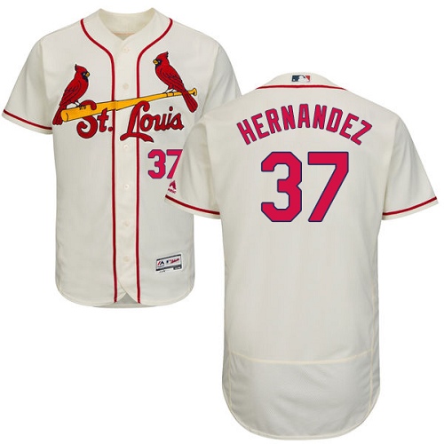 Men's Majestic St. Louis Cardinals #37 Keith Hernandez Authentic Cream Alternate Cool Base MLB Jersey