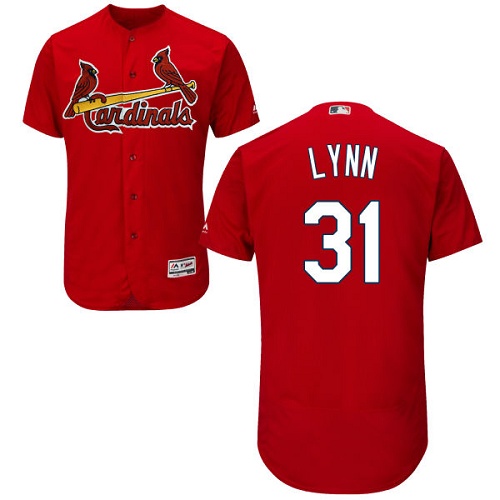 Men's Majestic St. Louis Cardinals #31 Lance Lynn Red Flexbase Authentic Collection MLB Jersey
