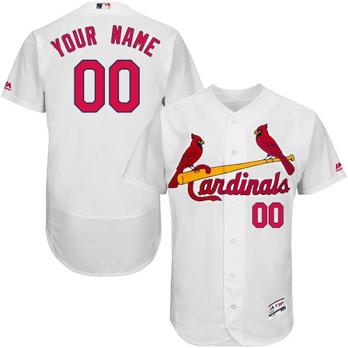 Men's Majestic St. Louis Cardinals Customized White Flexbase Authentic Collection MLB Jersey