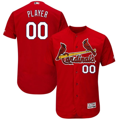 Men's Majestic St. Louis Cardinals Customized Red Flexbase Authentic Collection MLB Jersey