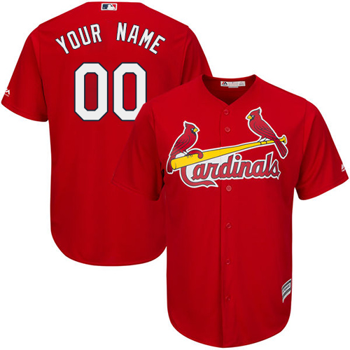 Men's Majestic St. Louis Cardinals Customized Replica Red Alternate Cool Base MLB Jersey