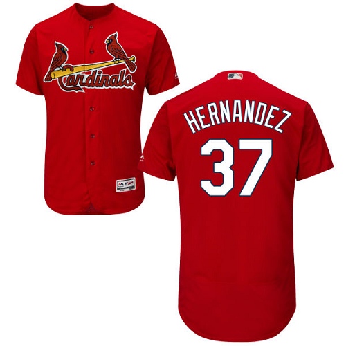 Men's Majestic St. Louis Cardinals #37 Keith Hernandez Authentic Red Alternate Cool Base MLB Jersey