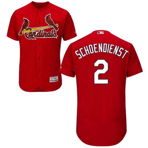 Men's Majestic St. Louis Cardinals #2 Red Schoendienst Authentic Red Alternate Cool Base MLB Jersey