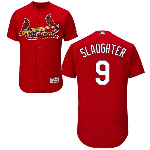 Men's Majestic St. Louis Cardinals #9 Enos Slaughter Authentic Red Alternate Cool Base MLB Jersey