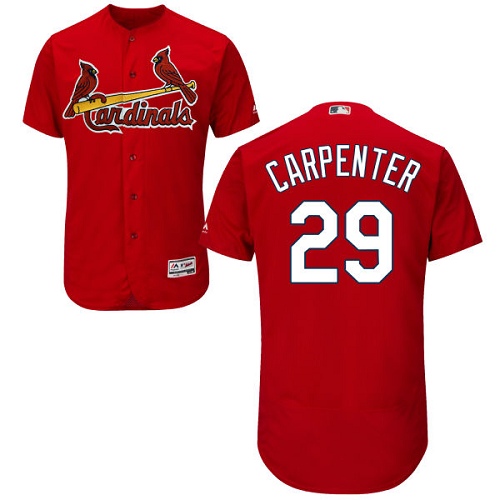 Men's Majestic St. Louis Cardinals #29 Chris Carpenter Authentic Red Alternate Cool Base MLB Jersey