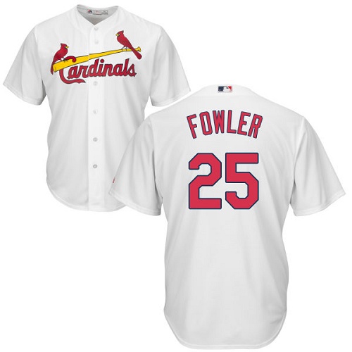 Youth Majestic St. Louis Cardinals #25 Dexter Fowler Authentic White Home Cool Base MLB Jersey