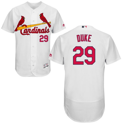 Men's Majestic St. Louis Cardinals #29 Zach Duke White Flexbase Authentic Collection MLB Jersey