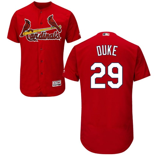 Men's Majestic St. Louis Cardinals #29 Zach Duke Red Flexbase Authentic Collection MLB Jersey