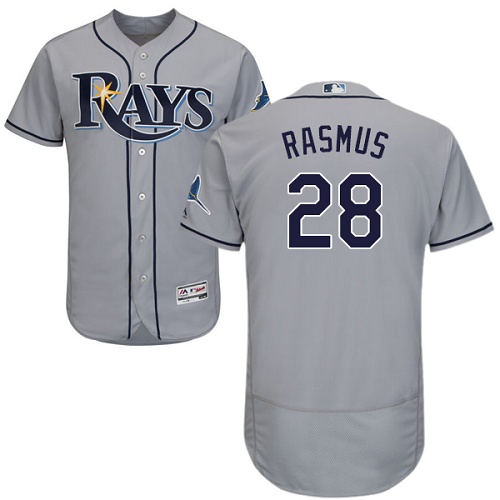 Men's Majestic Tampa Bay Rays #28 Colby Rasmus Grey Flexbase Authentic Collection MLB Jersey